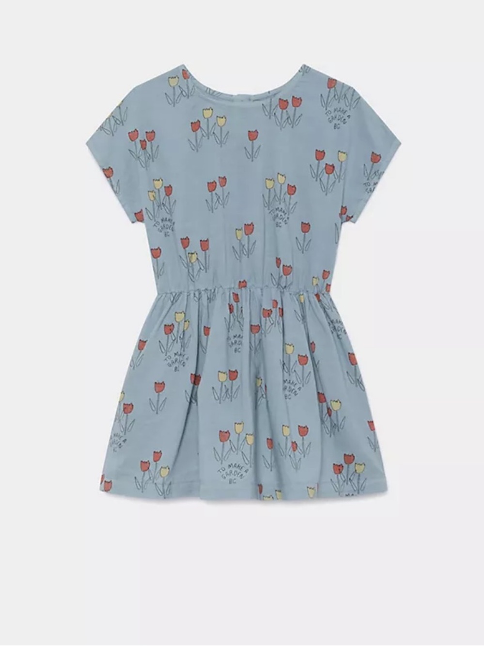 BOBO CHOSES Girls' Light Blue Tulip Print Dress